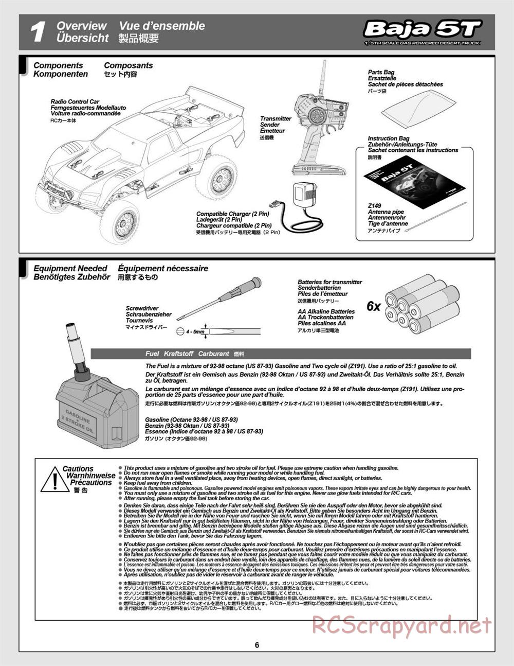 HPI - Baja 5T - Manual - Page 6
