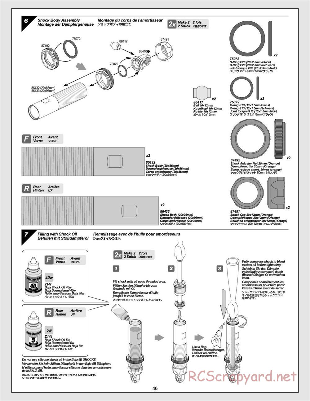 HPI - Baja 5T - Manual - Page 46