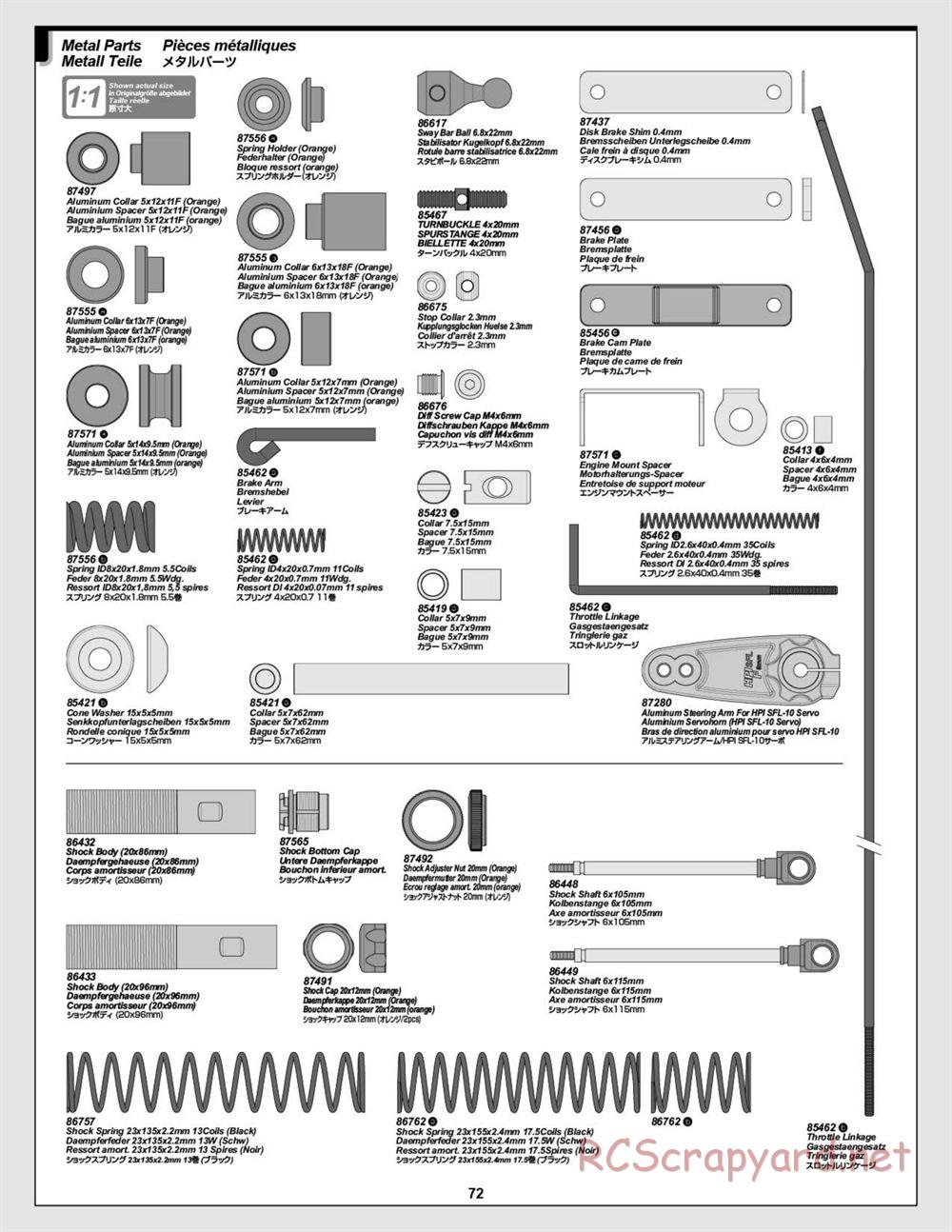 HPI - Baja 5T - Manual - Page 72