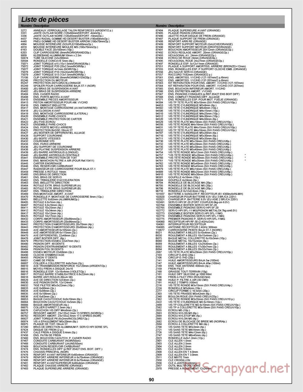 HPI - Baja 5T - Manual - Page 90