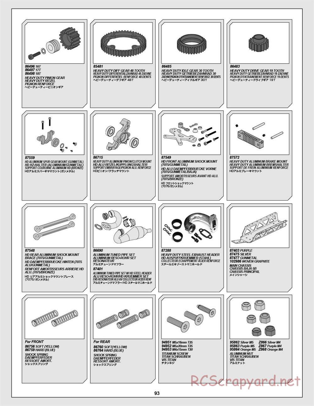 HPI - Baja 5T - Manual - Page 93