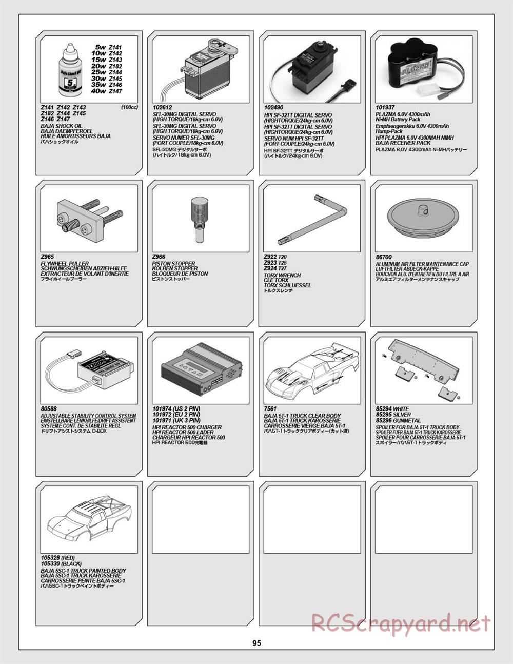 HPI - Baja 5T - Manual - Page 95