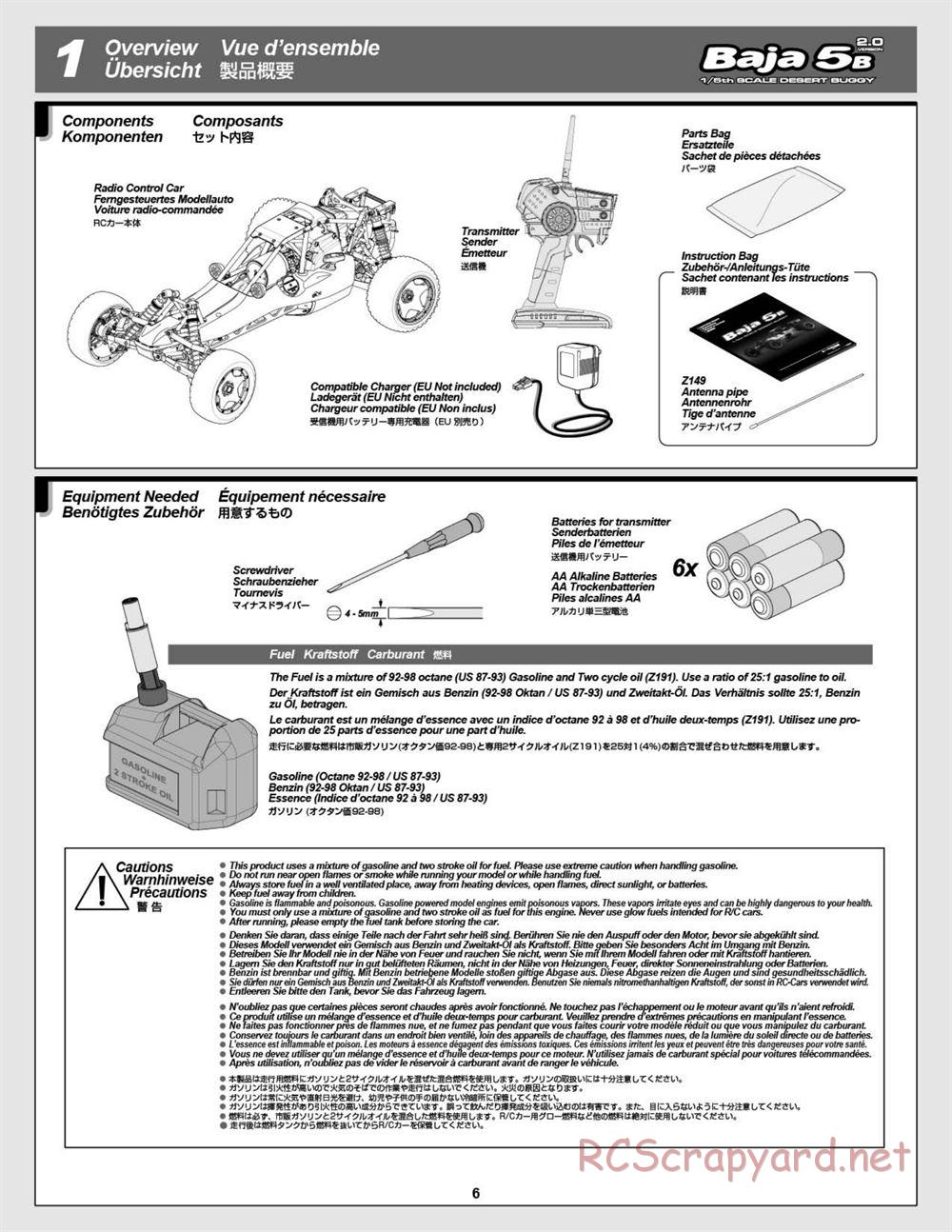 HPI - Baja 5B 2.0 RTR - Manual - Page 6