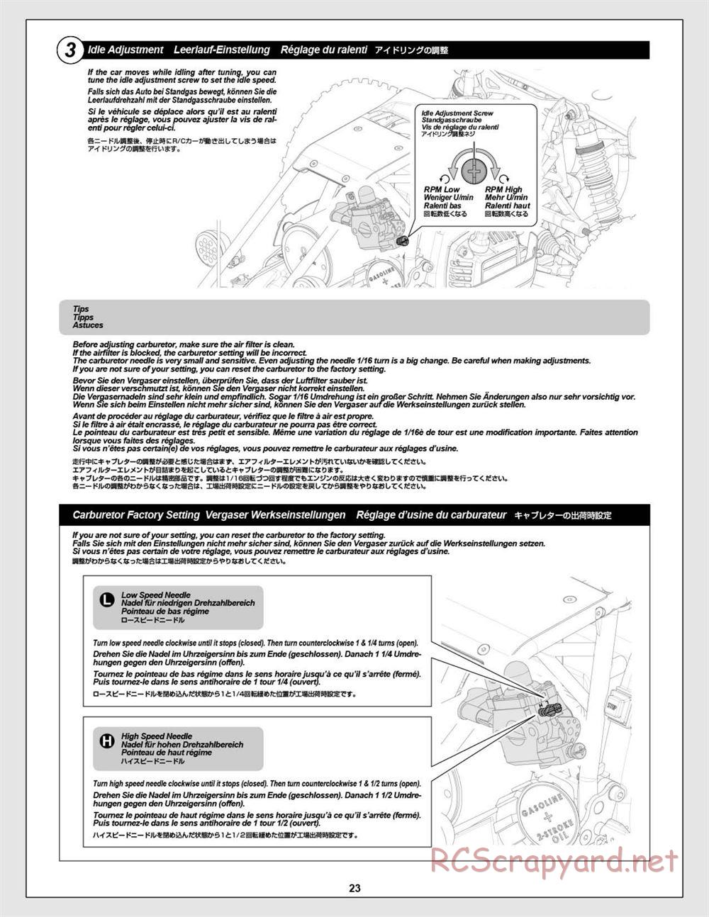 HPI - Baja 5B 2.0 RTR - Manual - Page 23