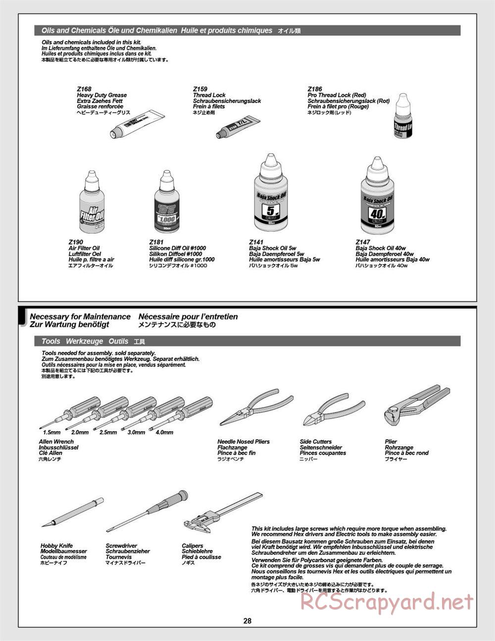 HPI - Baja 5B 2.0 RTR - Manual - Page 28