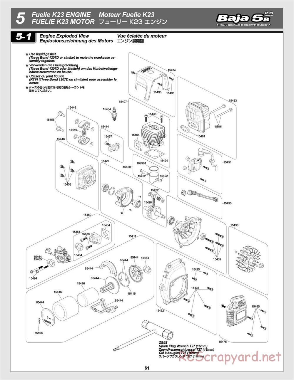 HPI - Baja 5B 2.0 RTR - Manual - Page 61