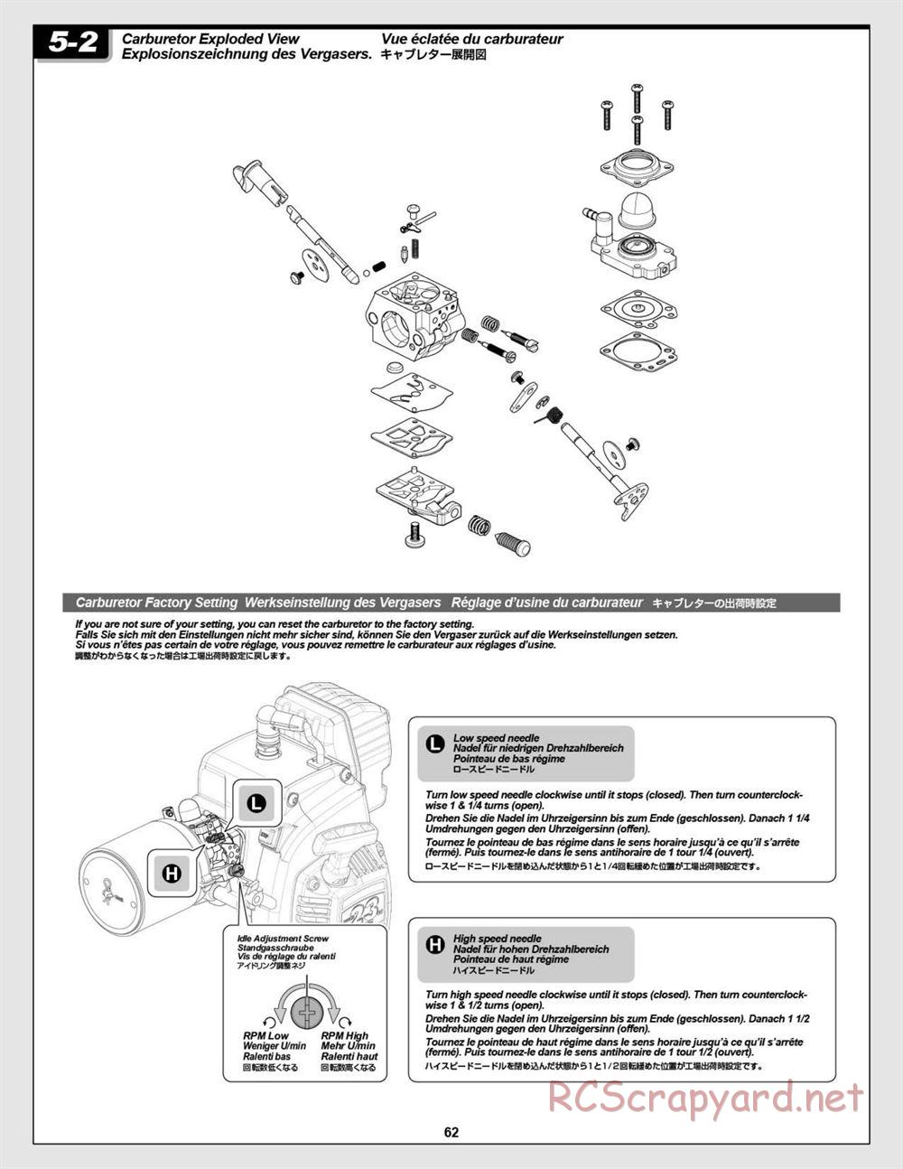 HPI - Baja 5B 2.0 RTR - Manual - Page 62