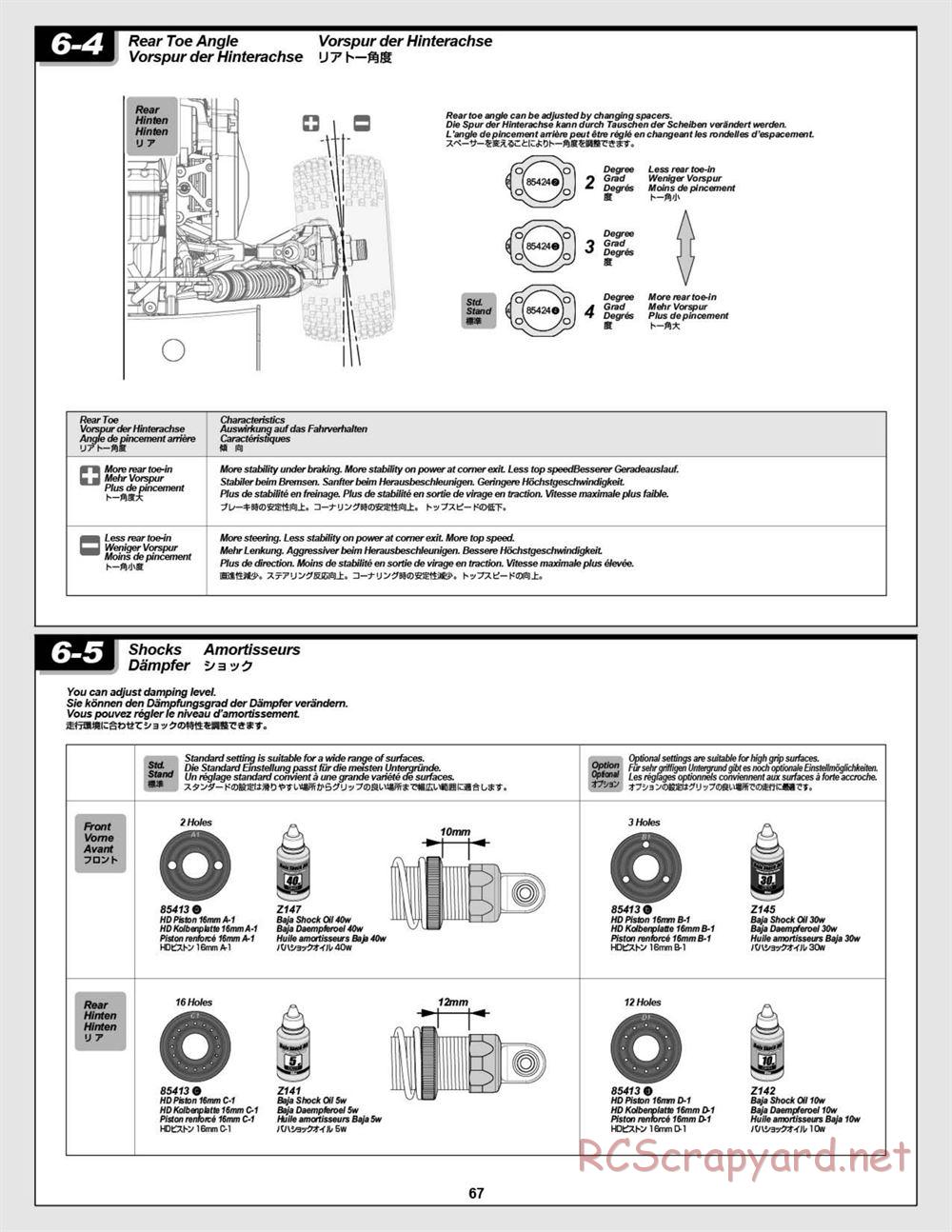 HPI - Baja 5B 2.0 RTR - Manual - Page 67