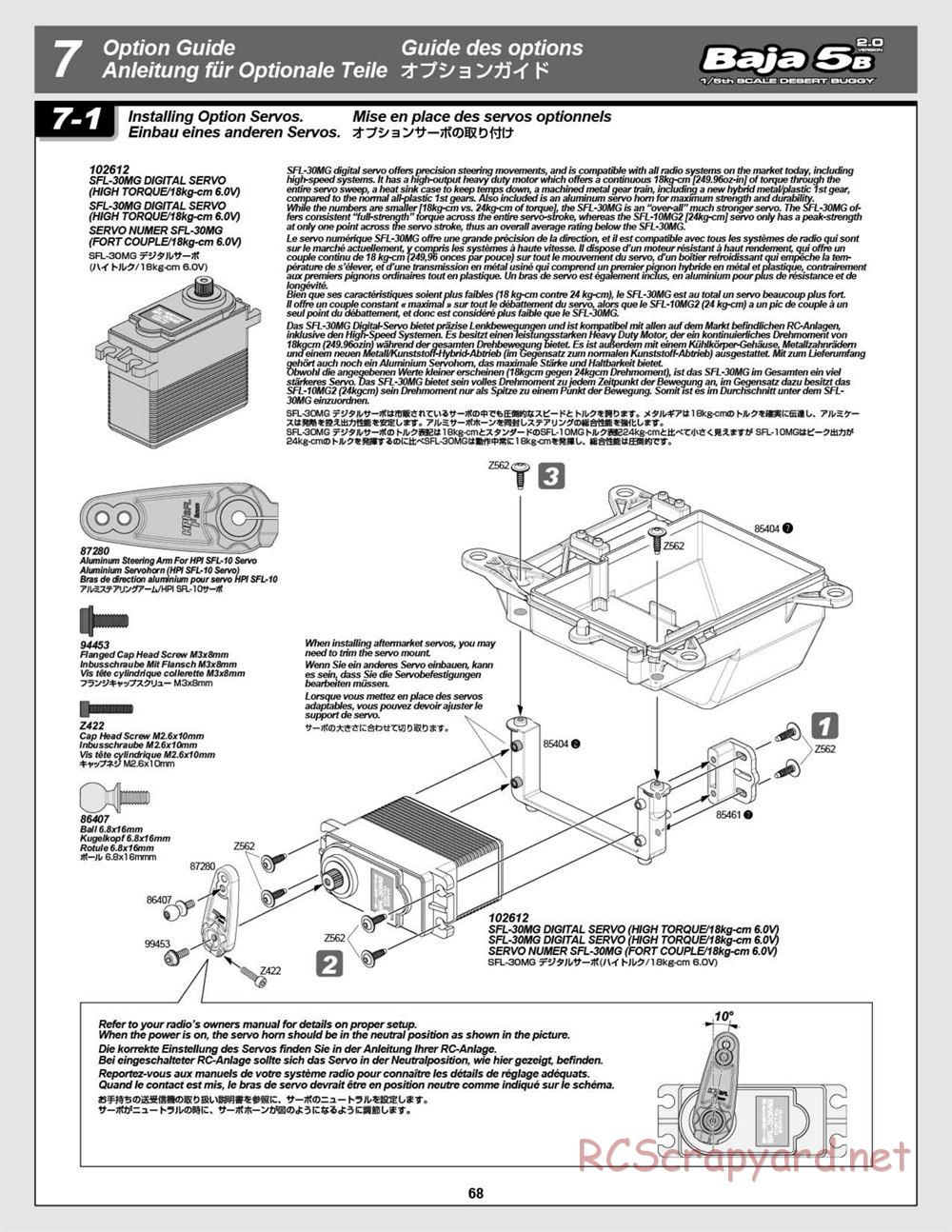 HPI - Baja 5B 2.0 RTR - Manual - Page 68