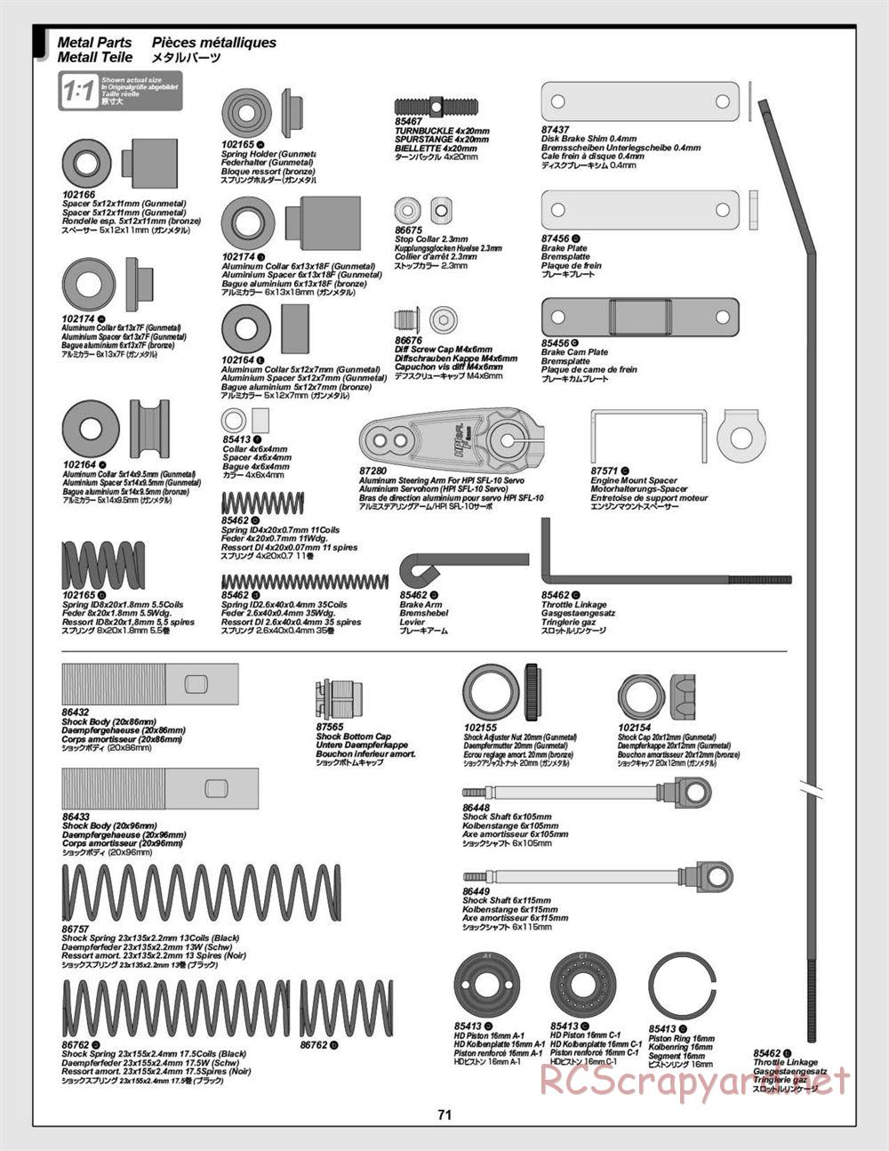 HPI - Baja 5B 2.0 RTR - Manual - Page 71