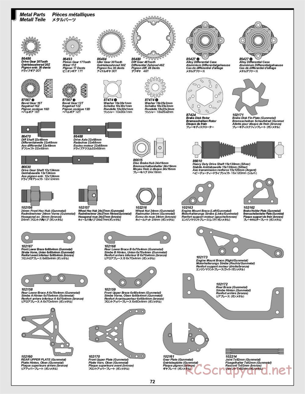 HPI - Baja 5B 2.0 RTR - Manual - Page 72