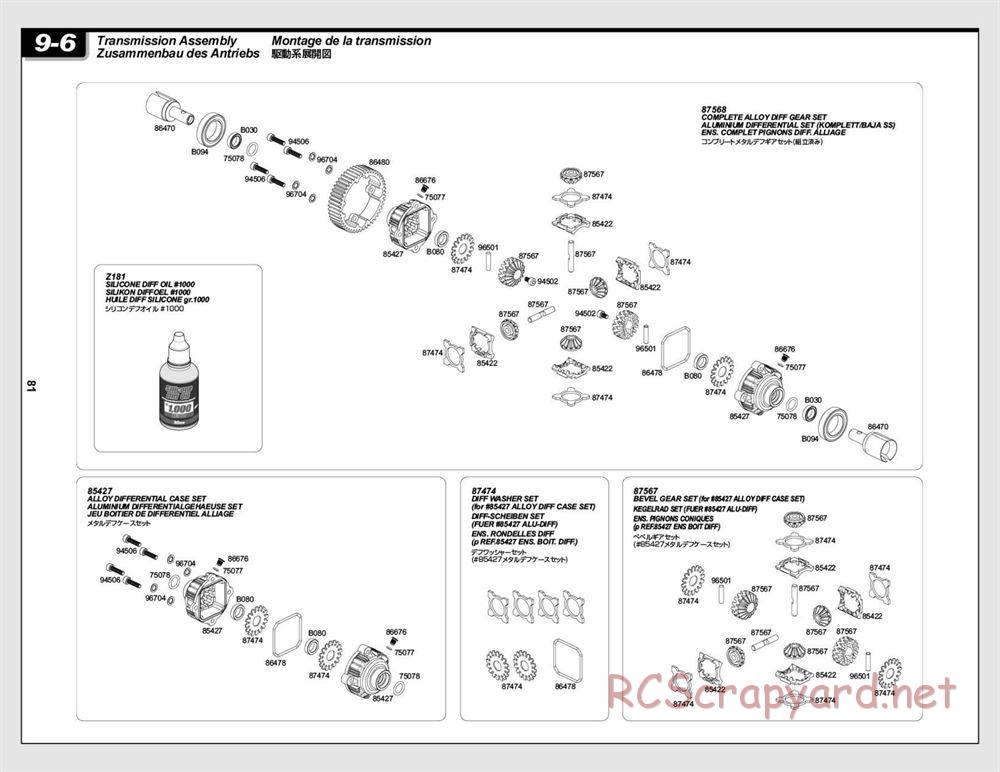 HPI - Baja 5B 2.0 RTR - Exploded View - Page 81