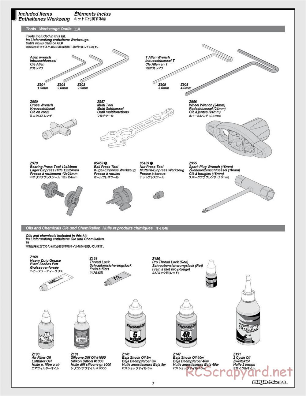 HPI - Baja 5b SS - Manual - Page 7