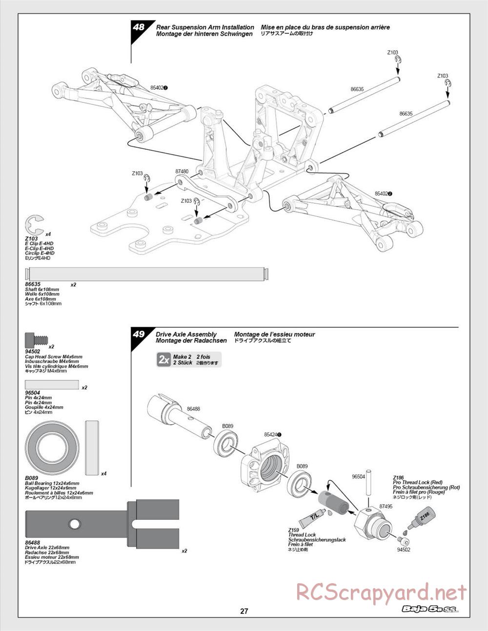 HPI - Baja 5b SS - Manual - Page 27