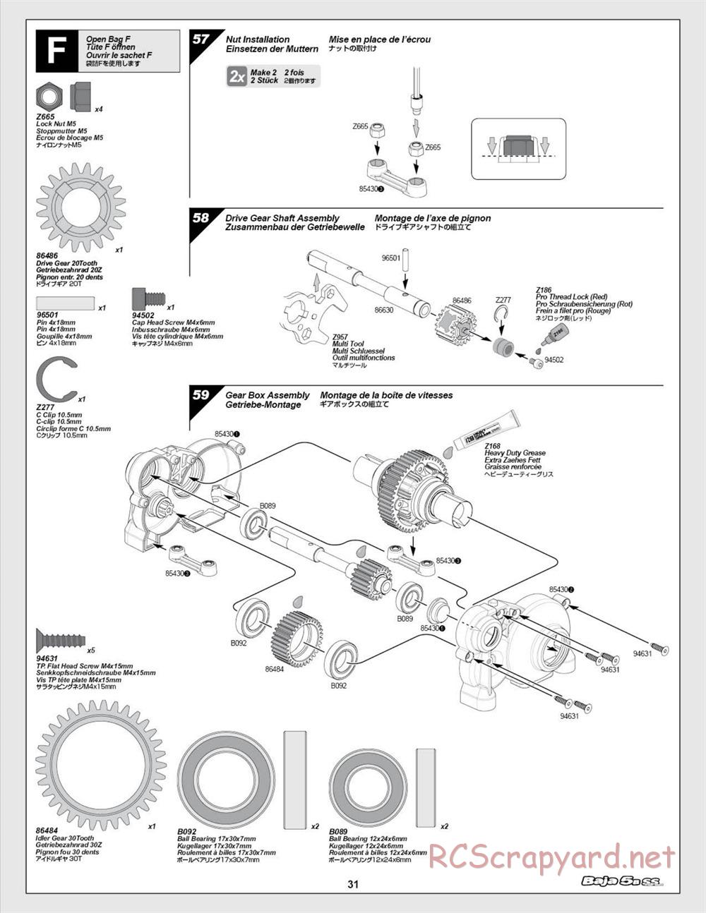 HPI - Baja 5b SS - Manual - Page 31