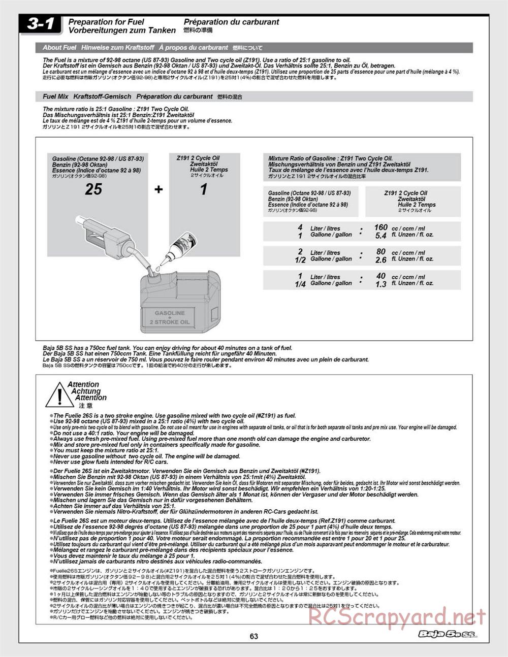 HPI - Baja 5b SS - Manual - Page 63