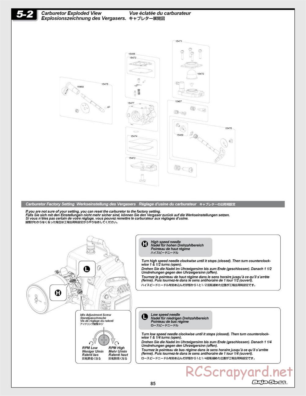 HPI - Baja 5b SS - Manual - Page 85