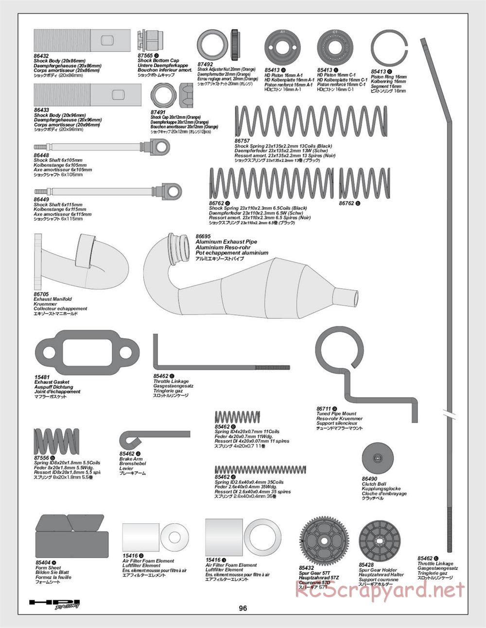 HPI - Baja 5b SS - Manual - Page 96