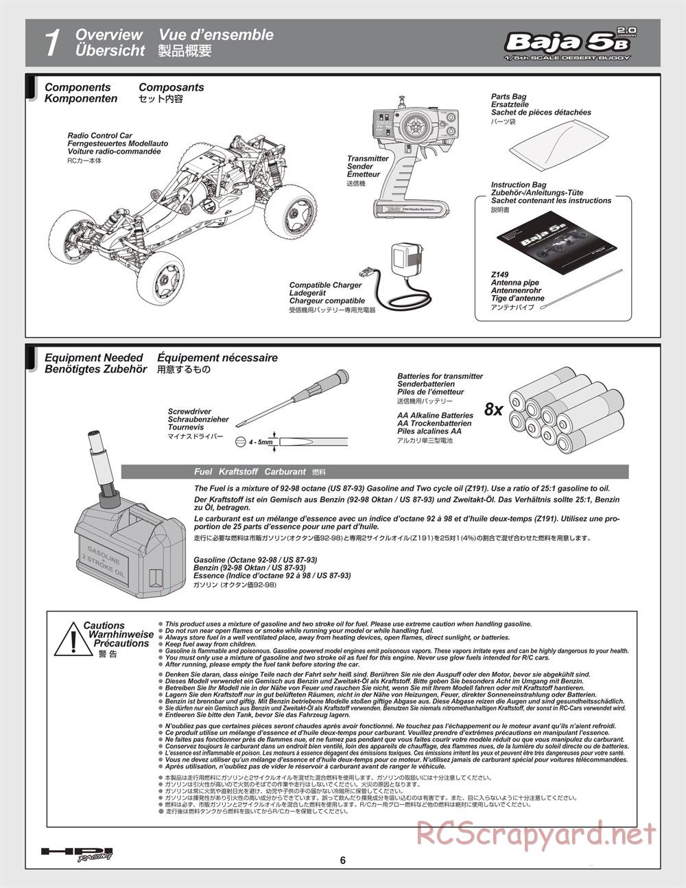 HPI - Baja 5B 2.0 - Manual - Page 6