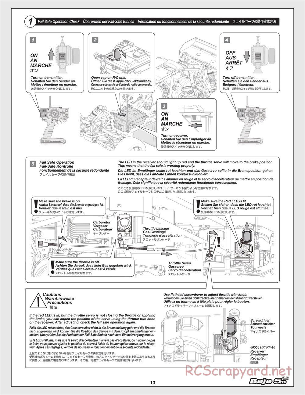 HPI - Baja 5B 2.0 - Manual - Page 13