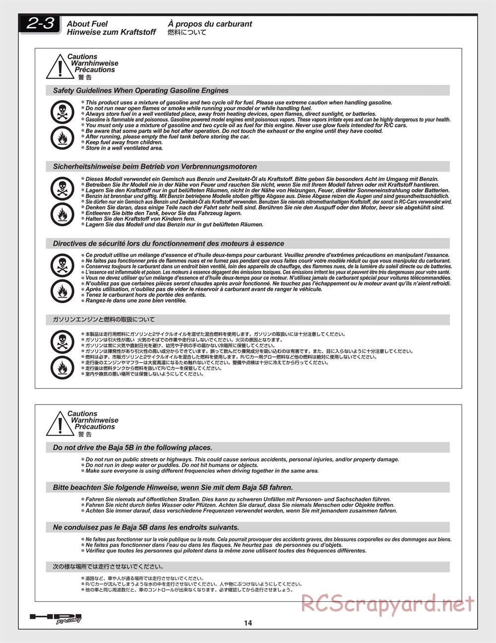 HPI - Baja 5B 2.0 - Manual - Page 14