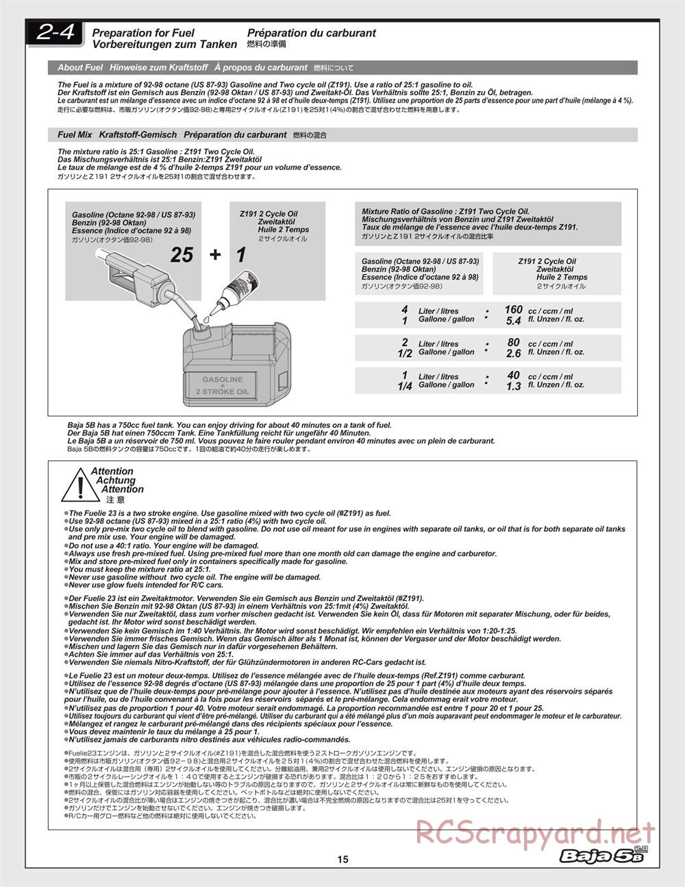 HPI - Baja 5B 2.0 - Manual - Page 15