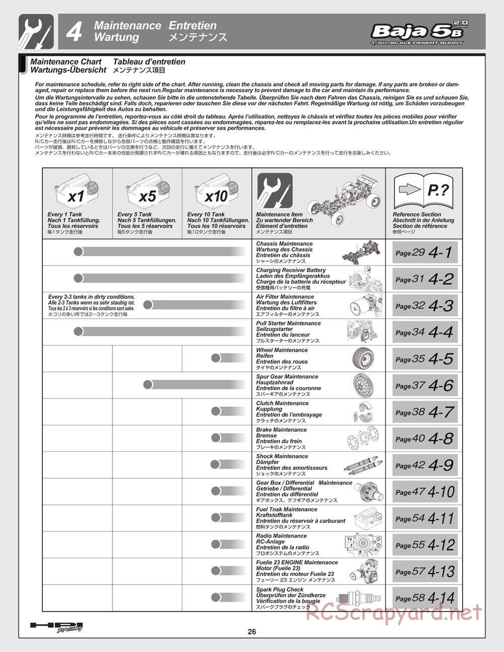 HPI - Baja 5B 2.0 - Manual - Page 26