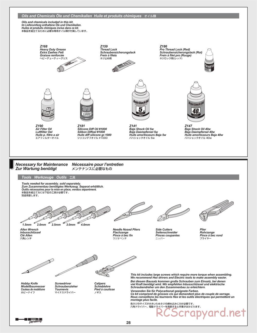 HPI - Baja 5B 2.0 - Manual - Page 28