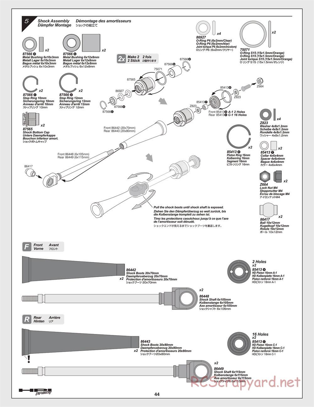 HPI - Baja 5B 2.0 - Manual - Page 44