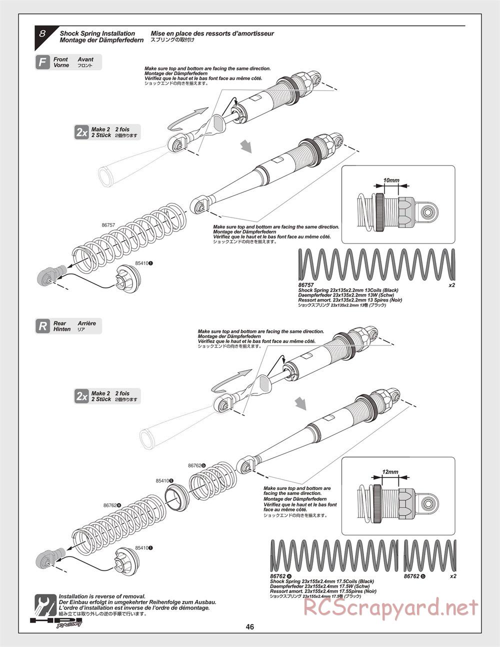 HPI - Baja 5B 2.0 - Manual - Page 46