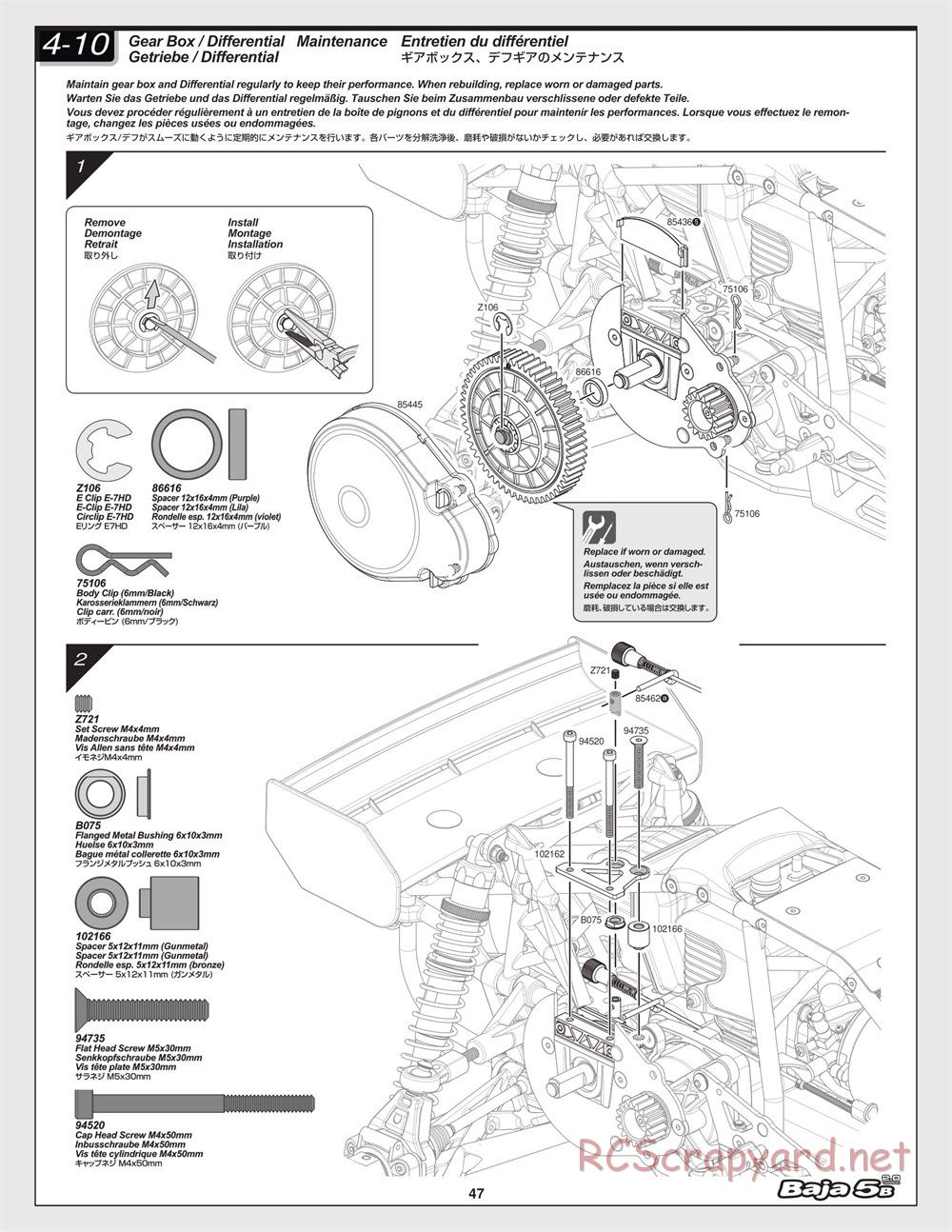 HPI - Baja 5B 2.0 - Manual - Page 47