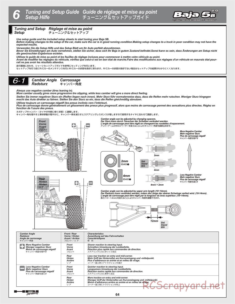 HPI - Baja 5B 2.0 - Manual - Page 64