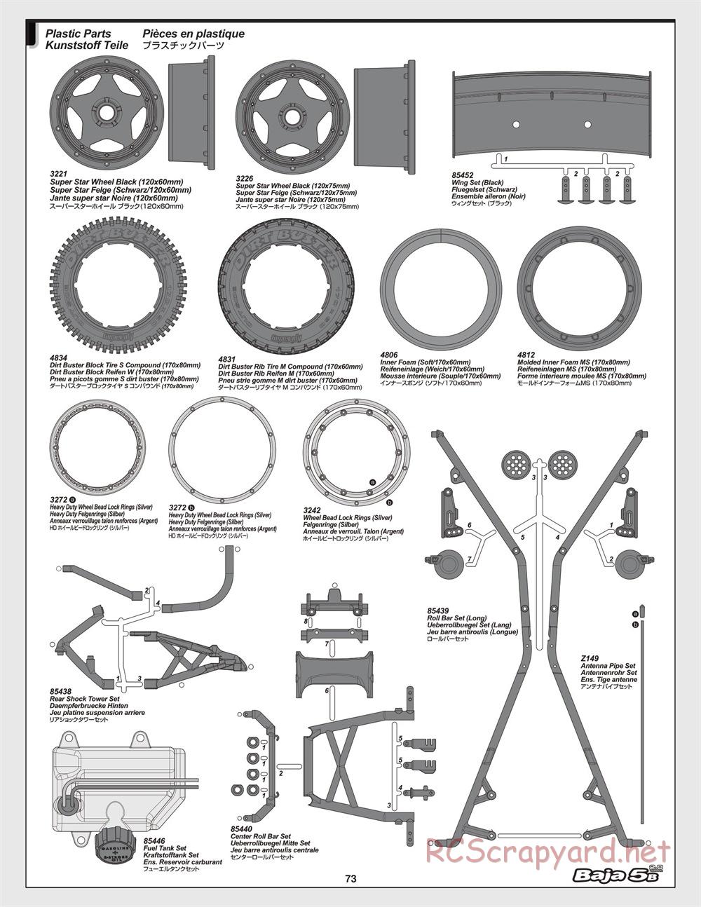 HPI - Baja 5B 2.0 - Manual - Page 73