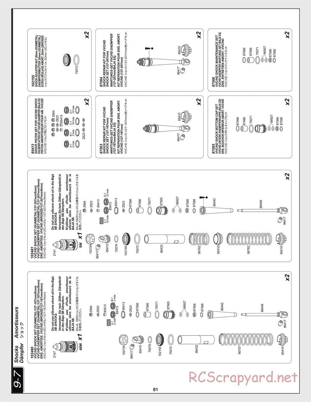 HPI - Baja 5B 2.0 - Exploded View - Page 81