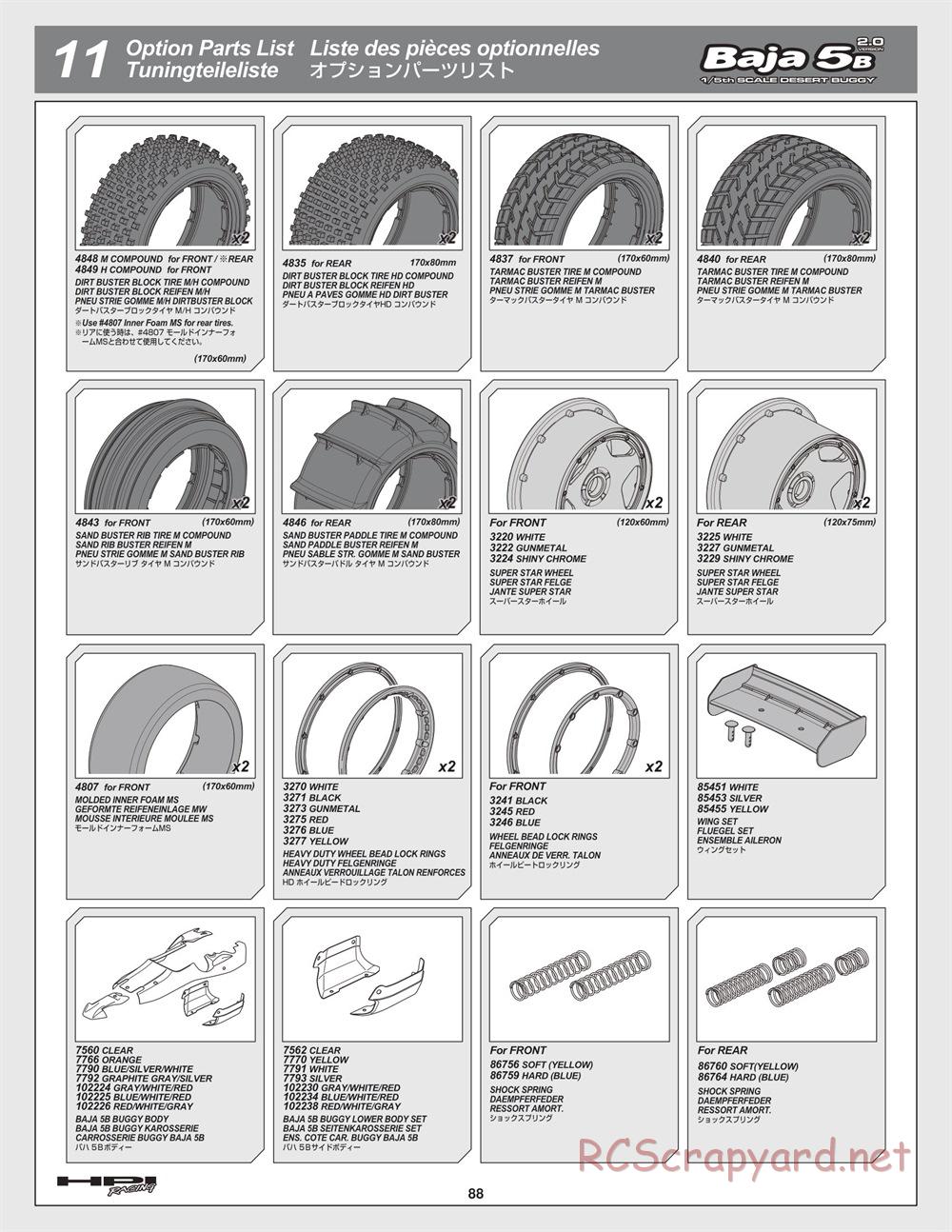 HPI - Baja 5B 2.0 - Manual - Page 88