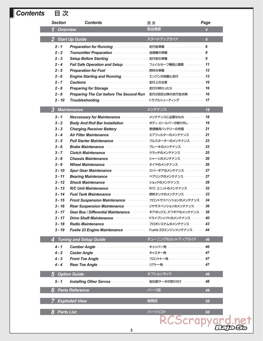 HPI - Baja 5B - Manual - Page 3