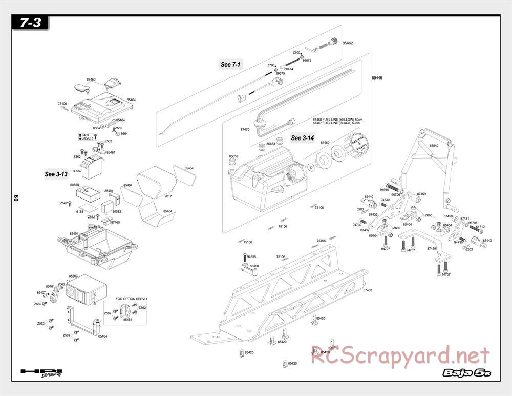 HPI - Baja 5B - Exploded View - Page 60