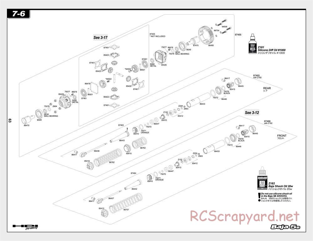 HPI - Baja 5B - Exploded View - Page 63