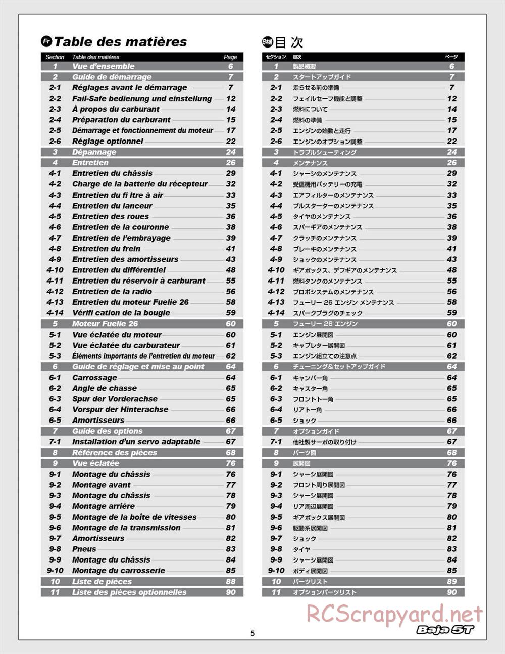 HPI - Baja 5T (2008) - Manual - Page 5