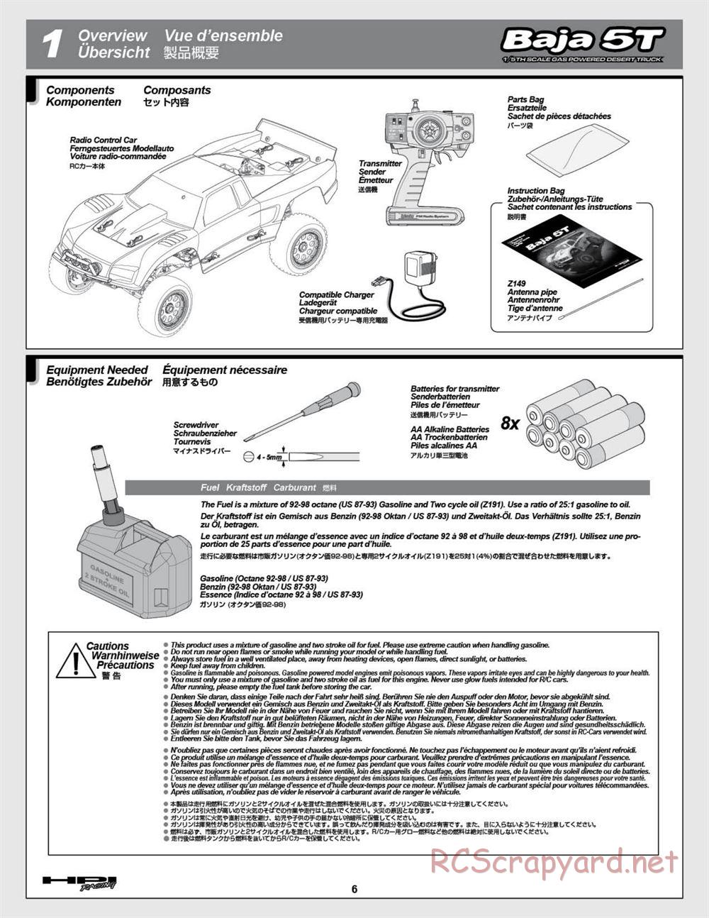 HPI - Baja 5T (2008) - Manual - Page 6