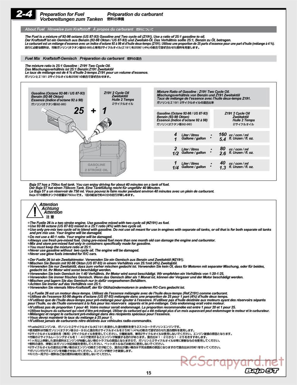 HPI - Baja 5T (2008) - Manual - Page 15