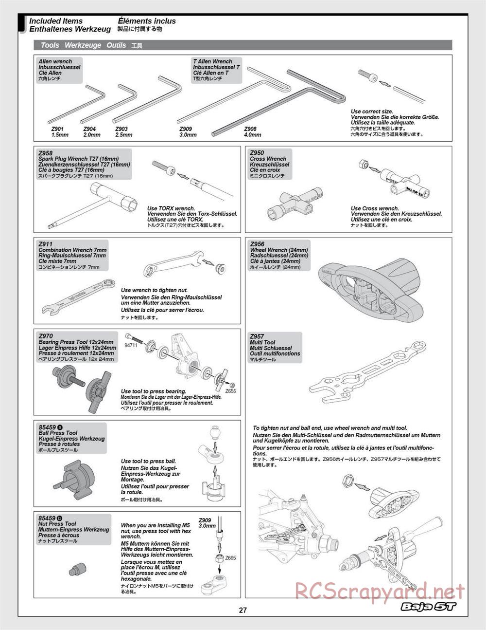 HPI - Baja 5T (2008) - Manual - Page 27