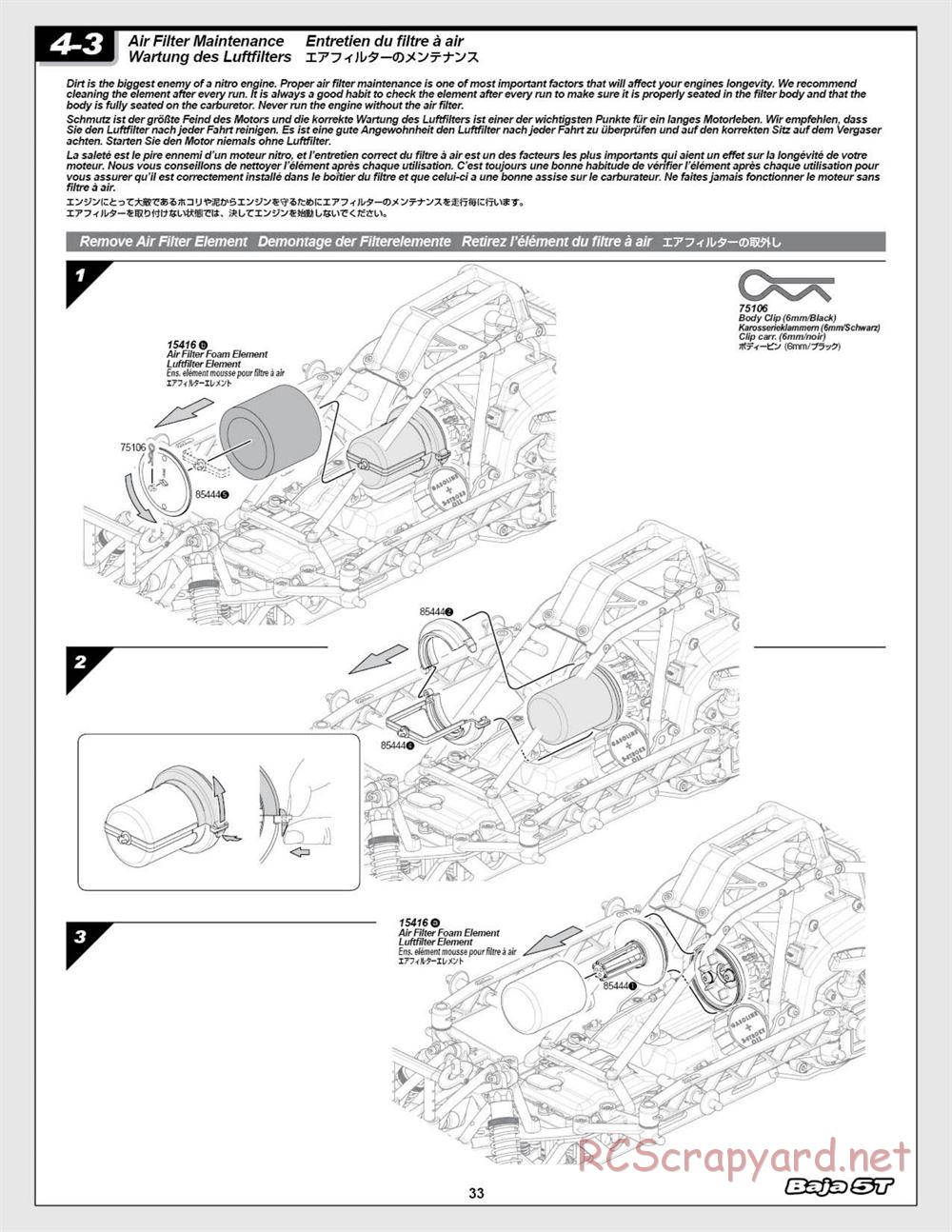 HPI - Baja 5T (2008) - Manual - Page 33