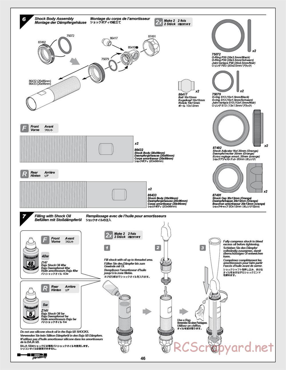 HPI - Baja 5T (2008) - Manual - Page 46