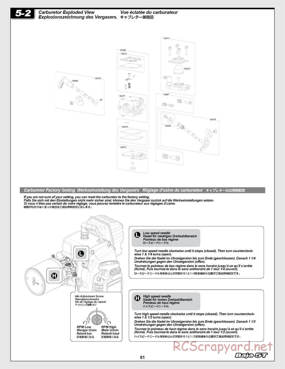 HPI - Baja 5T (2008) - Manual - Page 61