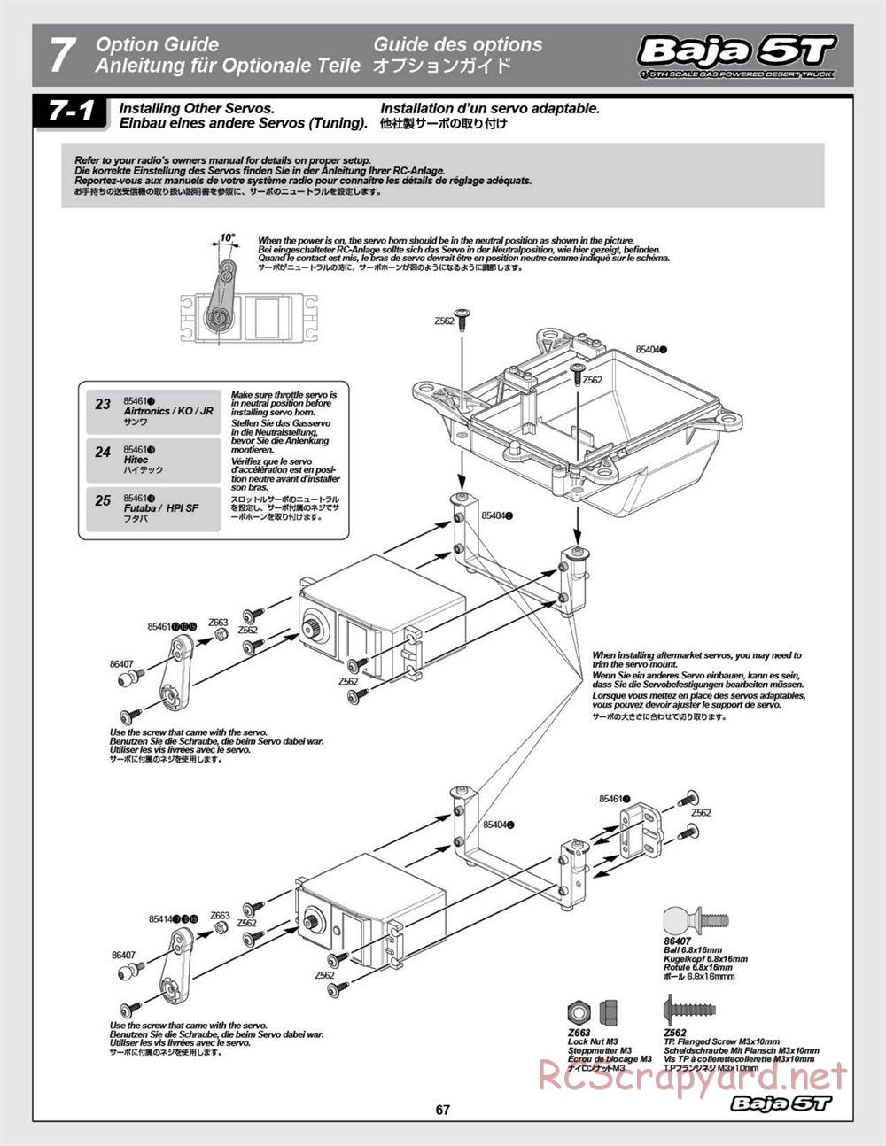 HPI - Baja 5T (2008) - Manual - Page 67