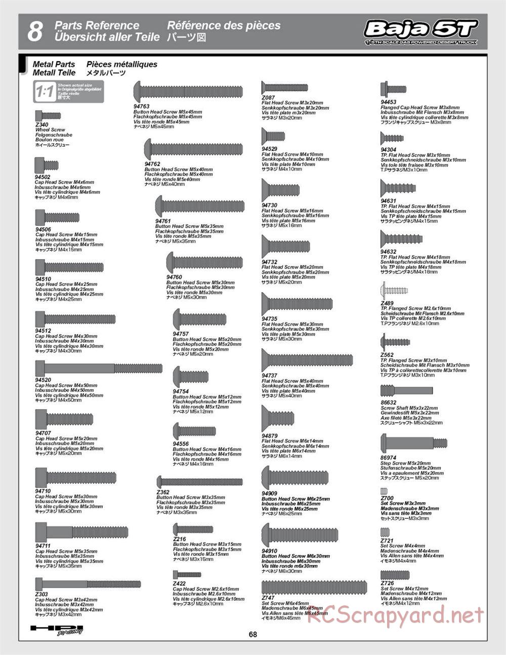 HPI - Baja 5T (2008) - Manual - Page 68