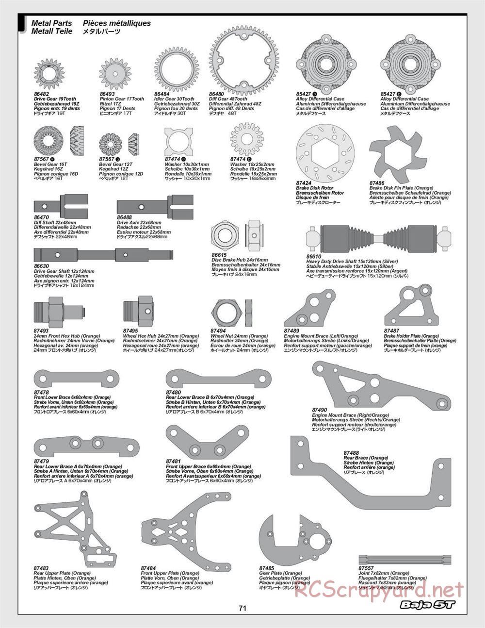 HPI - Baja 5T (2008) - Manual - Page 71