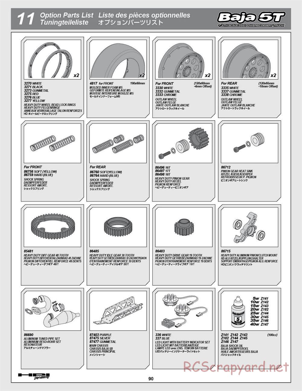 HPI - Baja 5T (2008) - Manual - Page 90