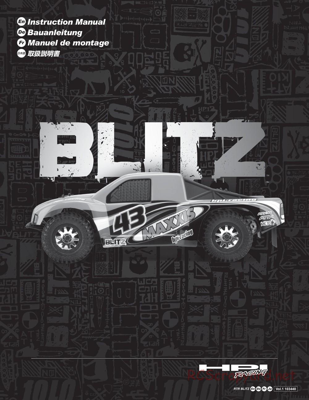 HPI - Blitz - Manual - Page 1